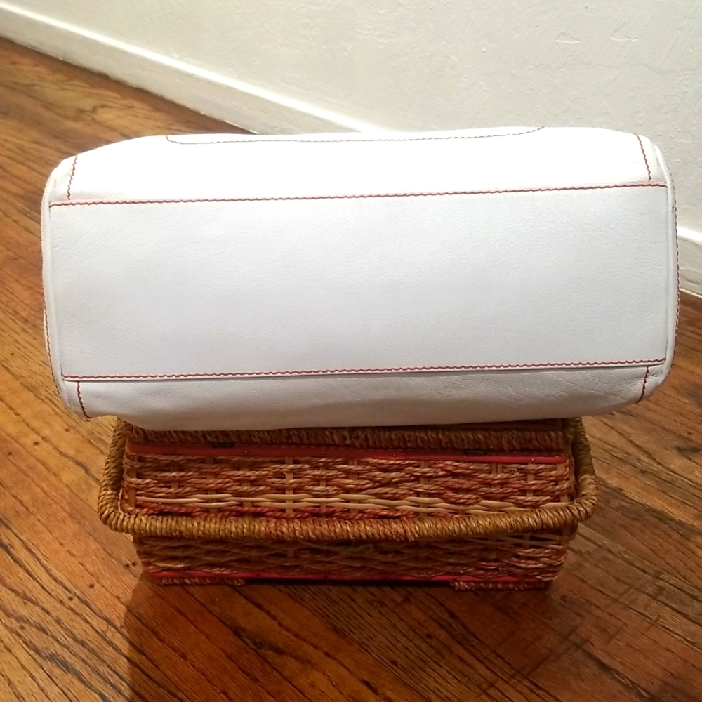 Celine Boogie Bag - iconic Y2K White Leather Satchel Handbag 👜 - Picture 7 of 13